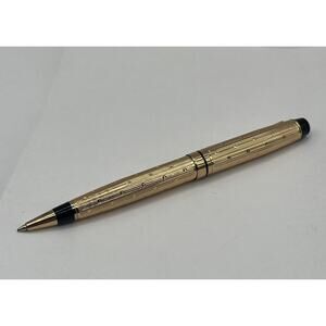 Mary Kay Writing Ballpoint Pen Gold Washed And Black Pattern Strips/Dots RARE